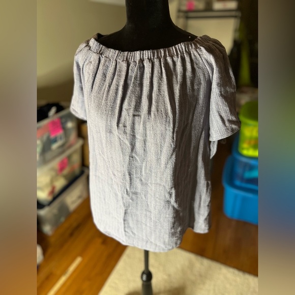 Women's Size Medium She+Sky Short Sleeve Blouse NWT - Picture 6 of 7